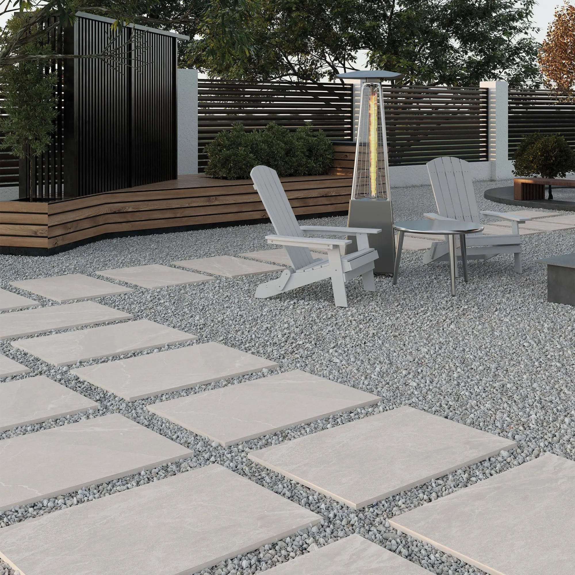 Tona White Outdoor Porcelain Paving 600×900×20mm