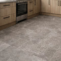 Anthracite Porcelain Tile 595x595mm Kitchen Setting - Tornby Range - Tiles on Top