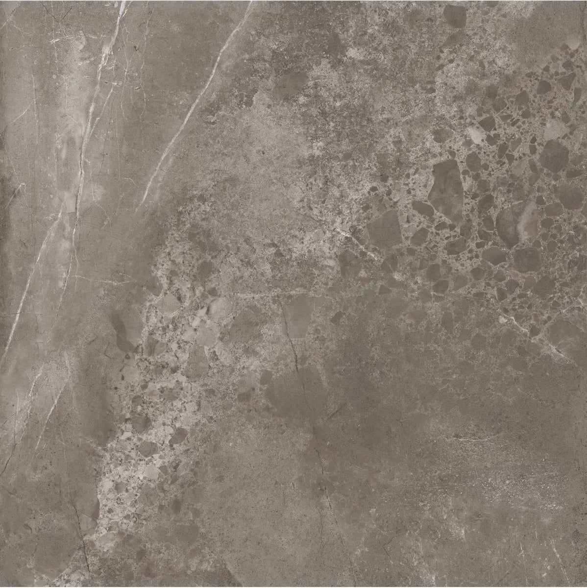 Anthracite Porcelain Tile 595x595mm Single Tile 3 - Tornby Range - Tiles on Top