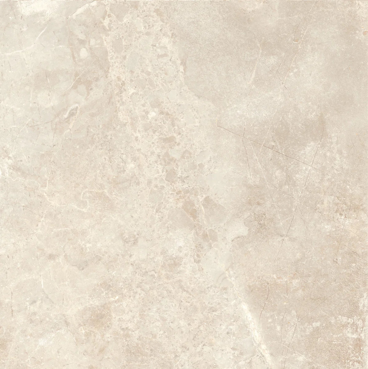 Beige Porcelain Tile 595x595mm Single Tile 1 - Tornby Range - Tiles on Top
