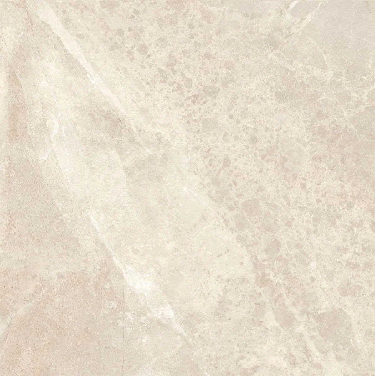 Beige Porcelain Tile 595x595mm Single Tile 2 - Tornby Range - Tiles on Top