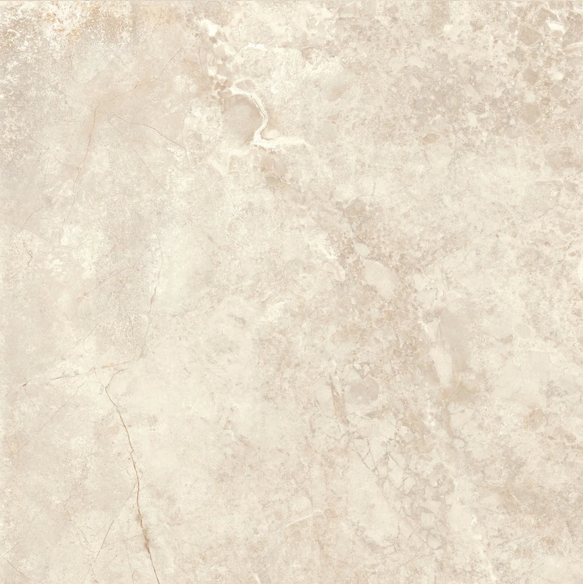 Beige Porcelain Tile 595x595mm Single Tile 3 - Tornby Range - Tiles on Top