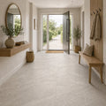 Grey Porcelain Tile 1200x1200mm Hallway Setting - Tornby Range - Tiles on Top