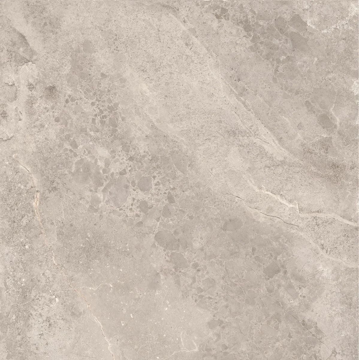 Grey Porcelain Tile 595x595mm Single Tile 1 - Tornby Range - Tiles on Top