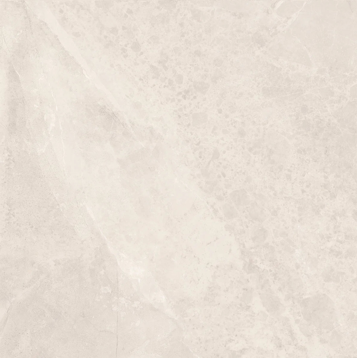 White Porcelain Tile 595x595mm Single Tile 1 - Tornby Range - Tiles on Top