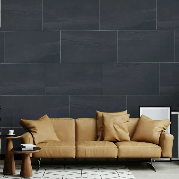 Tremoli Anthracite Matt Porcelain Wall and Floor Tile 1200x600mm