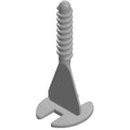 Twister PLUS 5mm tile levelling screw – white threaded stud, pack of 200