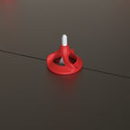 Twister PLUS tile levelling system in use on dark porcelain floor tiles - single