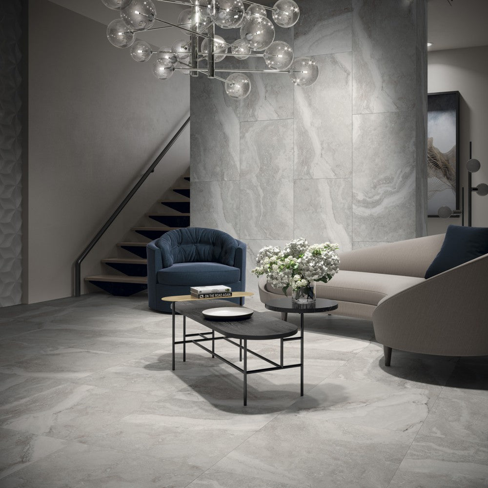 Venetian Silver Matt Porcelain Tile 600×1200mm